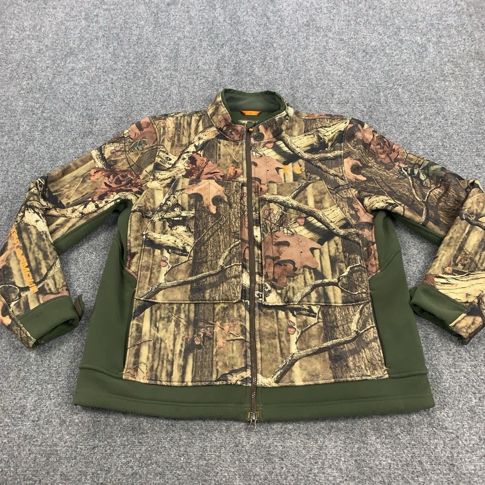 Under Armour Barrier Jacket Mens 2XL Mossy Oak Break Up Camo Scent Control